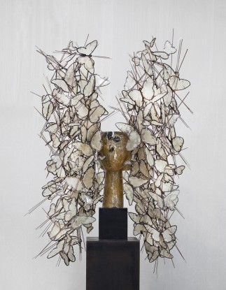 Manolo Valdés, Ocher butterflies, 2024